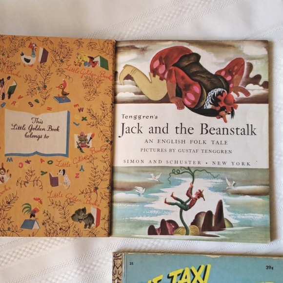 Vintage Little Golden Books Scuffy Jack & The Beanstalk Cars & Trucks The Taxi - Picture 11 of 13